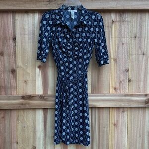 Laundry by Design Front Button Short Sleeve Polyester/Spandex Size 10 Dress